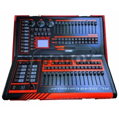 Novatech Ml 1024b Consola De Iluminacion Dmx 1024 Canales Negro rojo Con Case